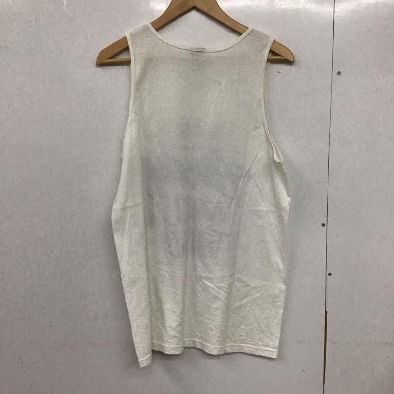 ステューシー STUSSY タンクトップ タンクトップ L ロゴ、文字 X プリント 白 / ホワイト / メンズ USED 古着 中古 10133103
