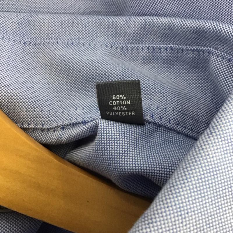 ウ゛ァンヒューゼン VANHEUSEN シャツ、ブラウス 長袖 長袖シャツ 無地シャツ カラーシャツ ボタンダウンシャツ XL ロゴ、文字 水色 / ライトブルー / メンズ USED 古着 中古 10147020
