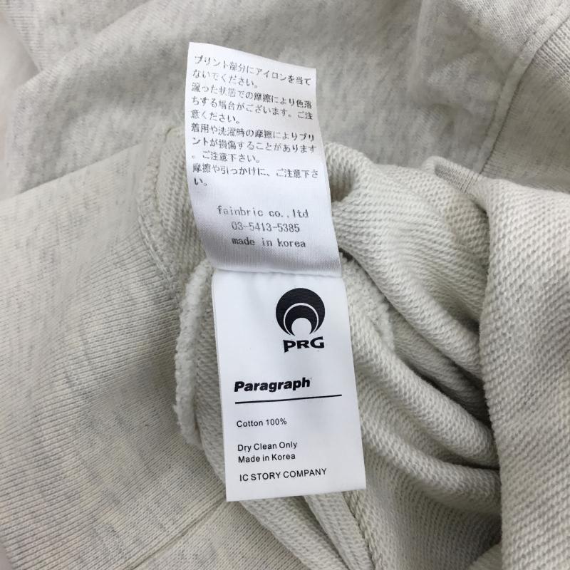 パラグラフ Paragraph パーカー 長袖 FREE ロゴ、文字 灰 / グレー / メンズ USED 古着 中古 10137461