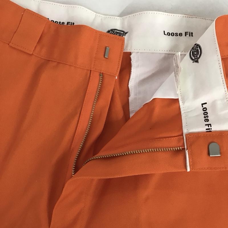 ディッキーズ Dickies パンツ ショートパンツ wd42283 セルフォンポケットワークショーツ ショートパンツ 44 ロゴ、文字 橙 / オレンジ / メンズ USED 古着 中古 10132001