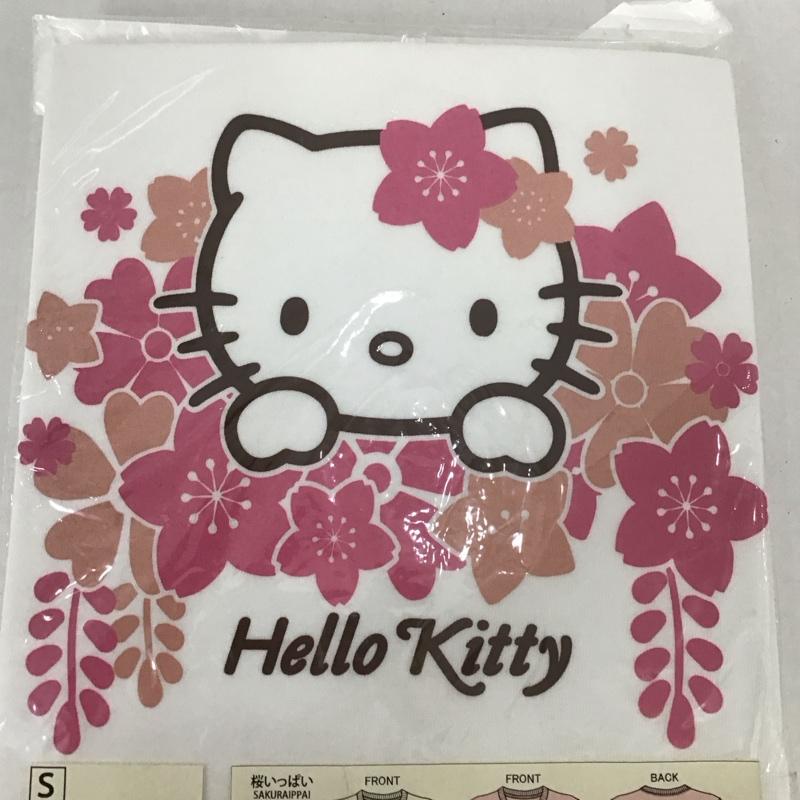 豊天商店 ぶーでんしょうてん Tシャツ 半袖 桜いっぱい キャラT サンリオ キティちゃん S プリント X キャラクター 白 / ホワイト / レディース USED 古着 中古 10127500