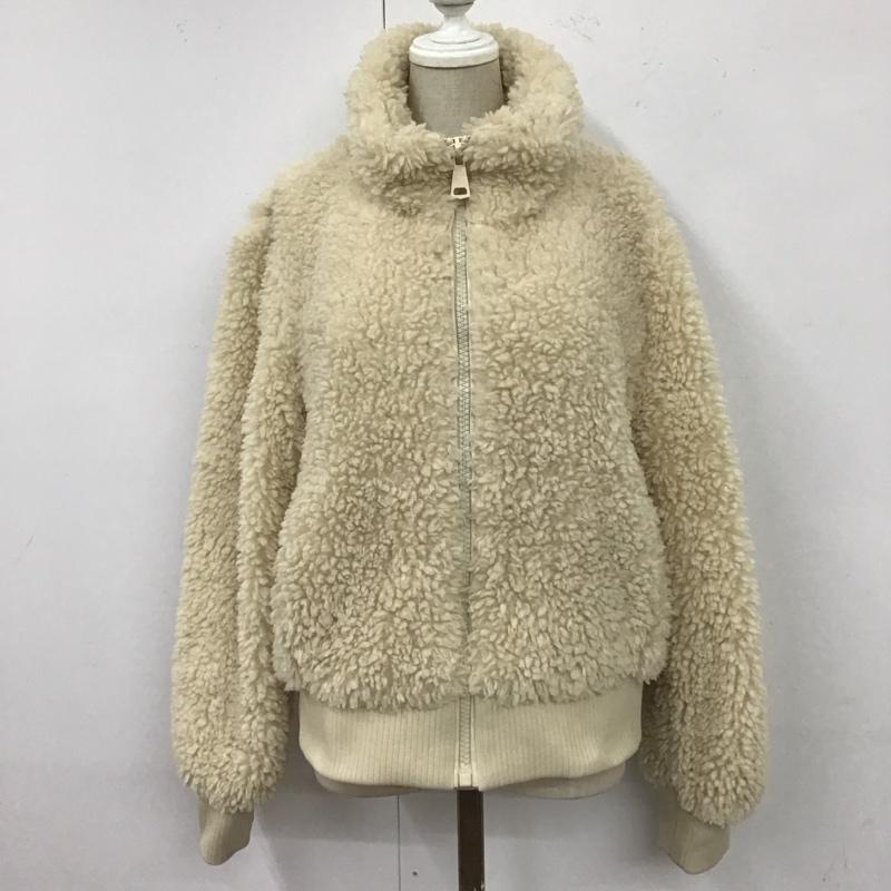 ザラ ZARA パーカー 長袖 ジップパーカー S 無地 アイボリー / アイボリー / レディース USED 古着 中古 10110503