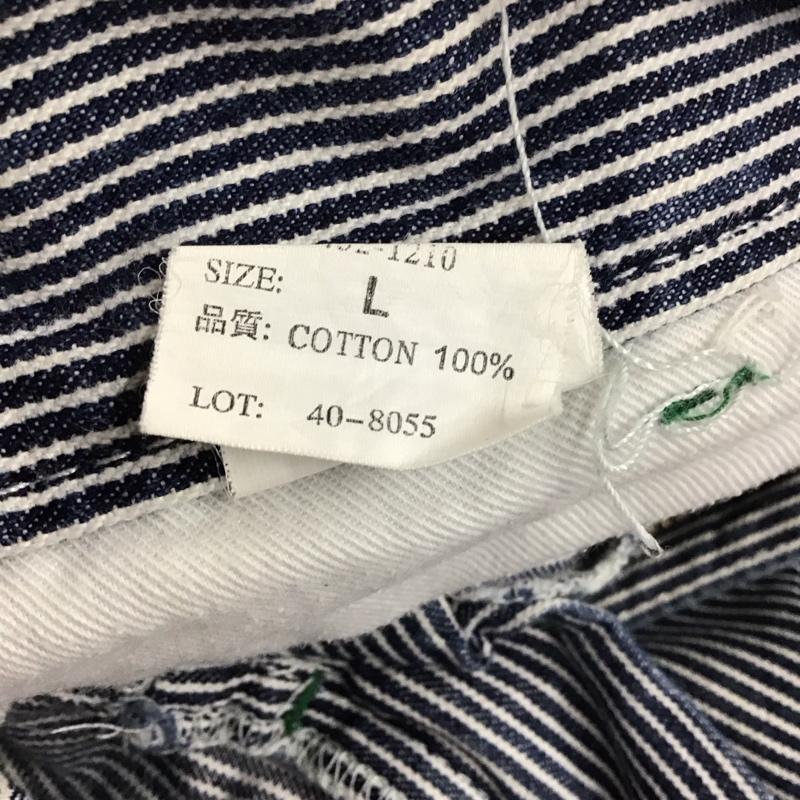 オシュコシュ OSHKOSH パンツ ショートパンツ ヒッコリーショートパンツ ハーフパンツ カジュアルパンツ L ストライプ 白 / ホワイト / X インディゴ / インディゴ / メンズ USED 古着 中古 10113027