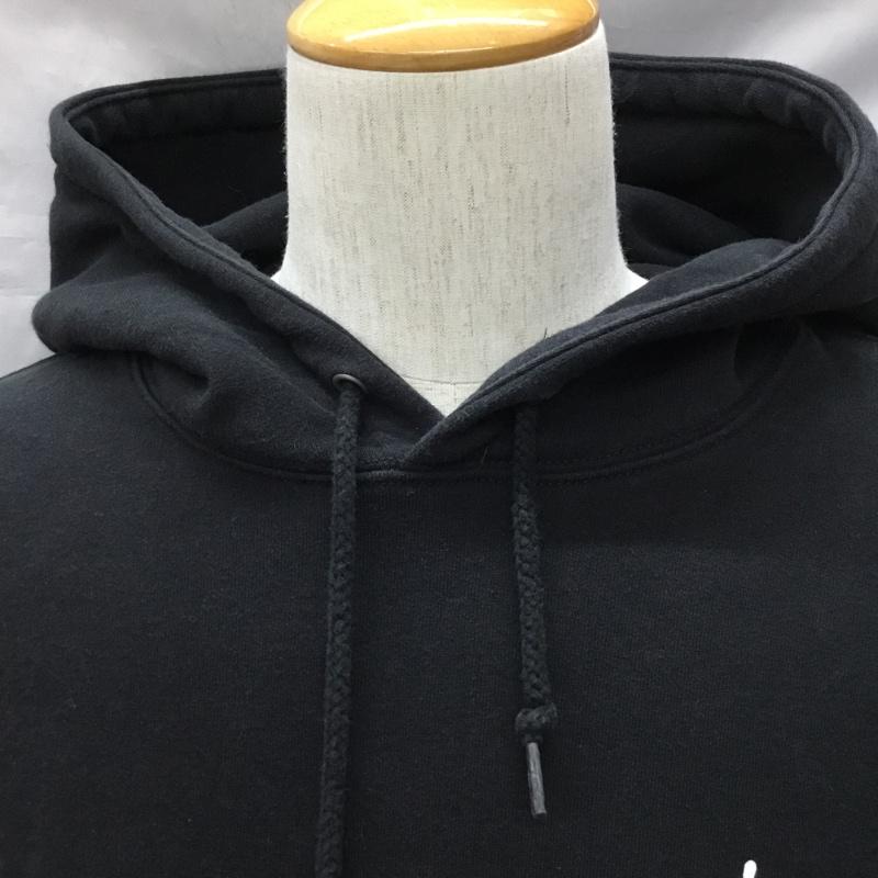 ステューシー STUSSY パーカー 長袖 長袖パーカー フード付きパーカー プリントスウェット トレーナー XL ロゴ、文字 黒 / ブラック /  メンズ USED 古着 中古 10120078