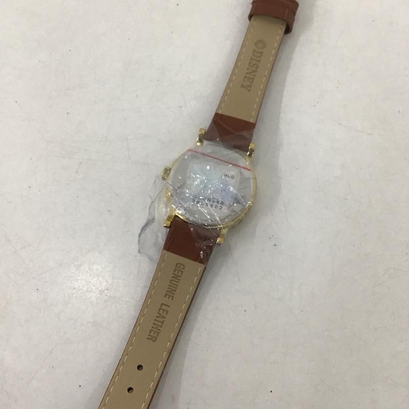 ディズニー Disney 腕時計 アナログ(クォーツ式) ラウンド ウォッチ 革ベルト腕時計 ミニーマウス キャラクター 茶 / ブラウン / レディース USED 古着 中古 10145136