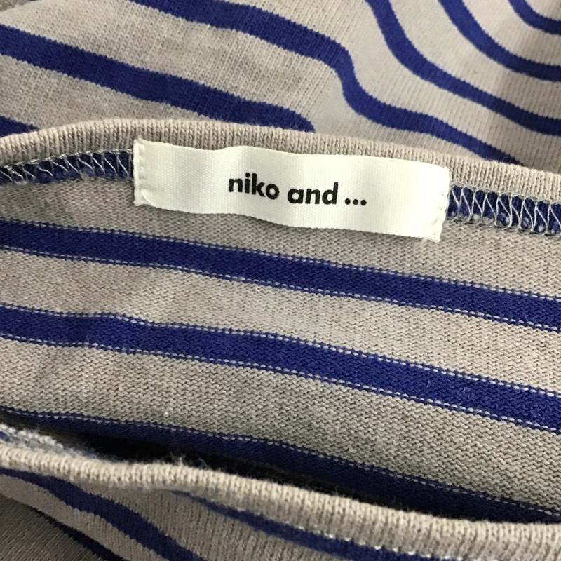 ニコアンド niko and... カットソー 七分袖 ボーダー M ボーダー柄 マルチカラー / マルチカラー /  レディース USED 古着 中古 10106099