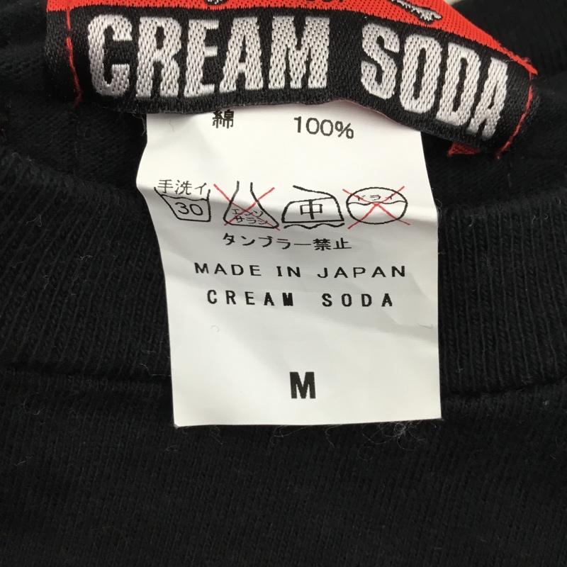 クリームソーダ CREAMSODA Tシャツ 半袖 M プリント 黒 / ブラック / メンズ USED 古着 中古 10108776