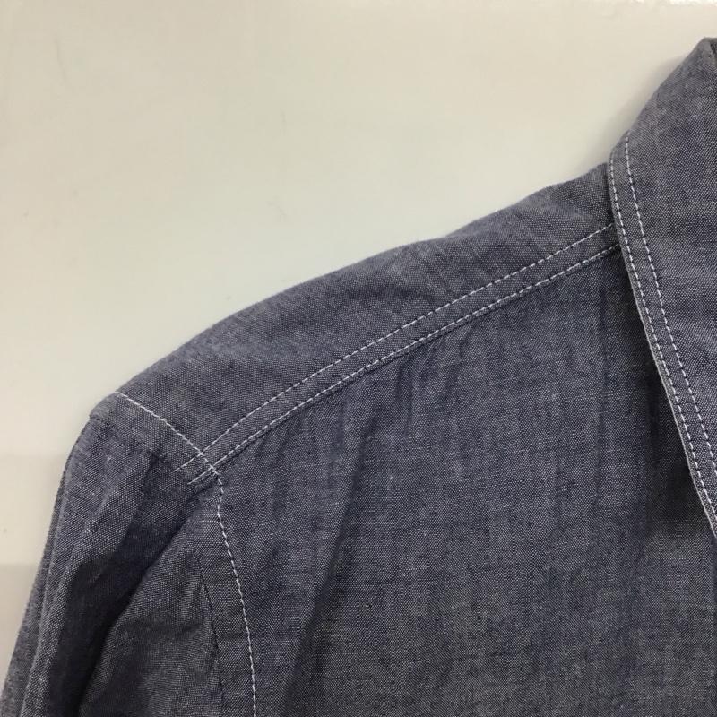 バーバリーブラックレーベル BURBERRY BLACK LABEL シャツ、ブラウス 長袖 D1M15-114-26 2 ワンポイント 青 / ブルー / メンズ USED 古着 中古 10139606