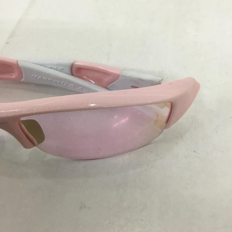 オークリー OAKLEY めがね・サングラス サングラス 03-886J FLAK JACKET スポーツサングラス ミラーレンズ 箱有 ロゴ、文字 桃 / ピンク / X 白 / ホワイト / メンズ USED 古着 中古 10129387