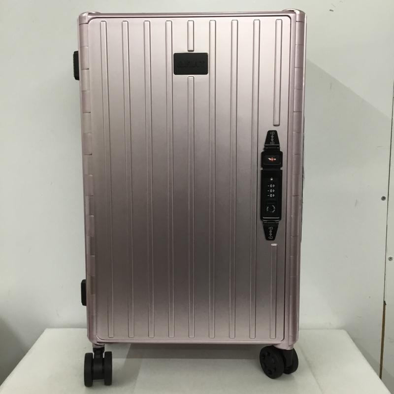 アンドフラット &.FLAT スーツケース、トランク スーツケース、トランク FL14-4-00001 折りたたみ ハードキャリーバッグ キャリーケース 箱有 ロゴ、文字 桃 / ピンク / メンズ USED 古着 中古 10137508