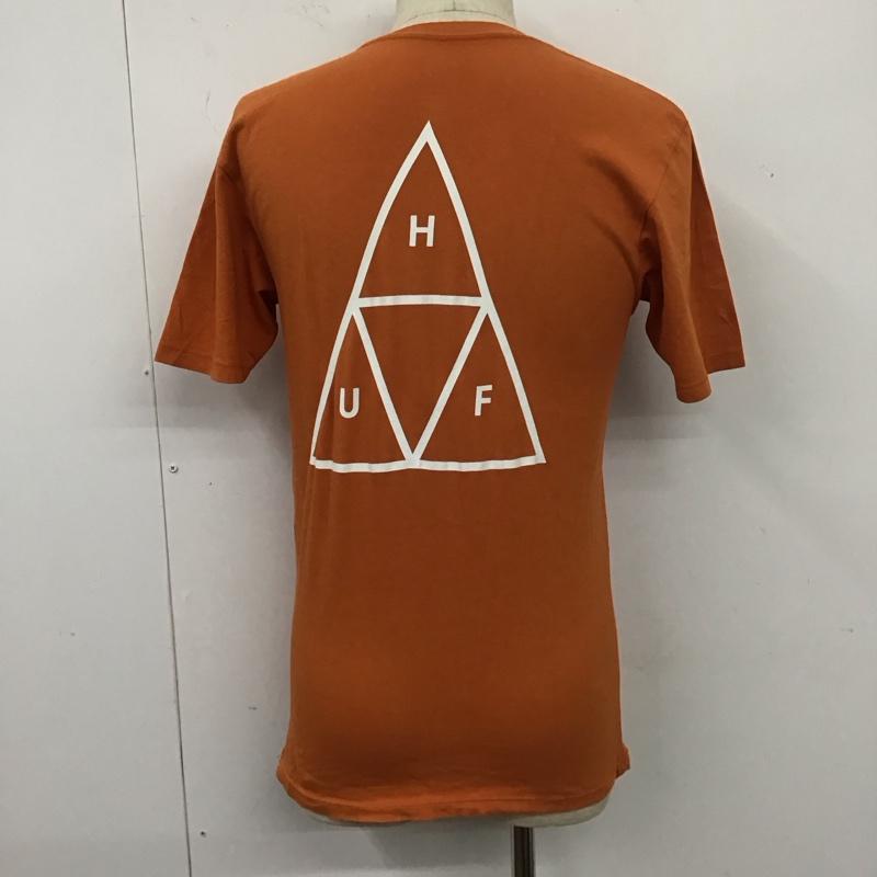 ハフ HUF Tシャツ 半袖 半袖カットソー プリントTシャツ クルーネックカットソー S ロゴ、文字 橙 / オレンジ /  メンズ USED 古着 中古 10110935