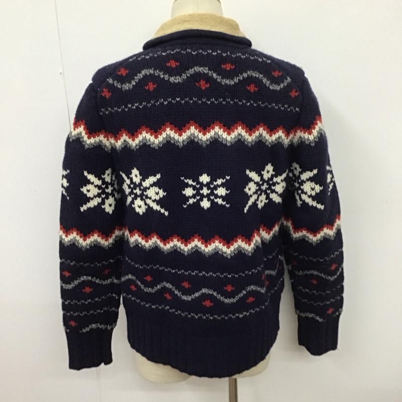 トミーヒルフィガー TOMMY HILFIGER ニット、セーター 長袖 ジップアップニットジャケット 長袖ニットカーディガン アウター L 総柄 マルチカラー / マルチカラー / メンズ USED 古着 中古 10111273