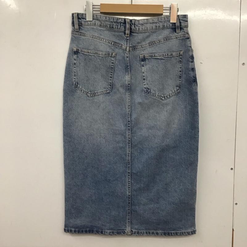 ザラ ZARA スカート ひざ丈スカート デニムスカート M 無地 水色 / ライトブルー / レディース USED 古着 中古 10137163