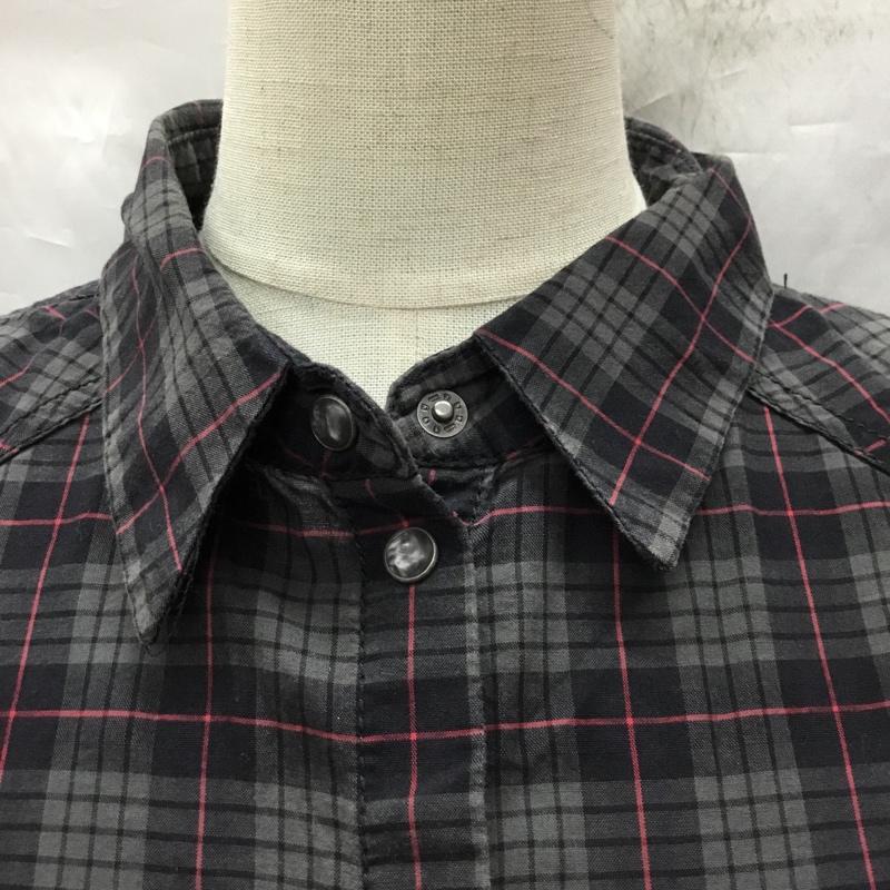 ディーゼル DIESEL シャツ、ブラウス 長袖 ウエスタンシャツ S チェック 黒 / ブラック / X 灰 / グレー / X 赤 / レッド / レディース USED 古着 中古 10118739