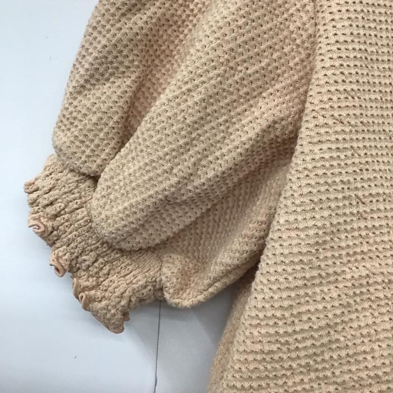 レイビームス Ray BEAMS カットソー 半袖 半袖カットソー クルーネックカットソー パフスリーブ 無地 ベージュ / ベージュ / レディース USED 古着 中古 10129535