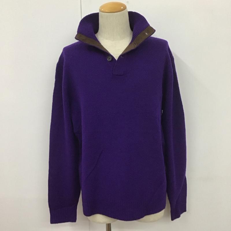 ポロバイラルフローレン Polo by RALPH LAUREN ニット、セーター 長袖 L 無地 紫 / パープル / メンズ USED 古着 中古 10108092
