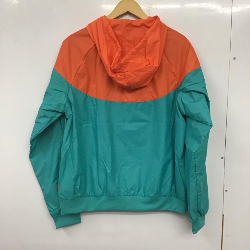 ナイキ NIKE ジャケット、上着 ジャンパー、ブルゾン ar3093-309 ナイロンジャケット ジップアップパーカー XL ロゴ、文字 橙 / オレンジ / X 水色 / ライトブルー / メンズ USED 古着 中古 10134069