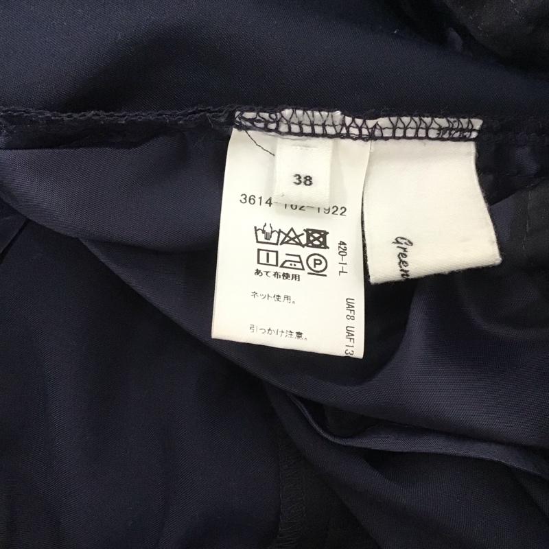 グリーンレーベルリラクシング green label relaxing パンツ スラックス 3614-162-1922 SCサテンイージーPT 38 無地 紺 / ネイビー / レディース USED 古着 中古 10137181