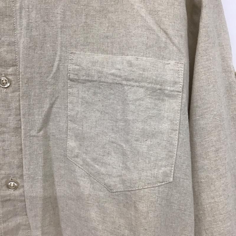 ロデオクラウンズ Rodeo Crowns シャツ、ブラウス 長袖 429DSR30-0030 ロールアップリネンビッグシャツ FREE 無地 ベージュ / ベージュ / レディース USED 古着 中古 10138911