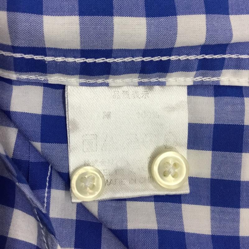 バーニーズ ニューヨーク BARNEYS NEWYORK シャツ、ブラウス 長袖 長袖シャツ カラーシャツ 長袖カットソー チェックシャツ M チェック 白 / ホワイト / X 青 / ブルー / メンズ USED 古着 中古 10119401