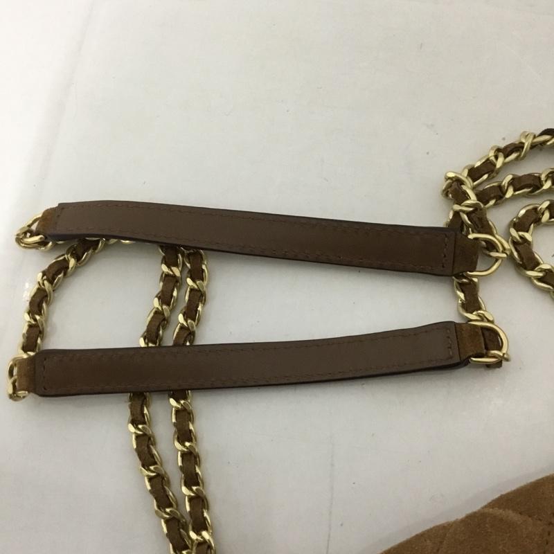 マイケルコース MICHAEL KORS ショルダーバッグ ショルダーバッグ 30F6ASLL3S スエード キルティング チェーン ロゴ、文字 茶 / ブラウン / レディース USED 古着 中古 10128840