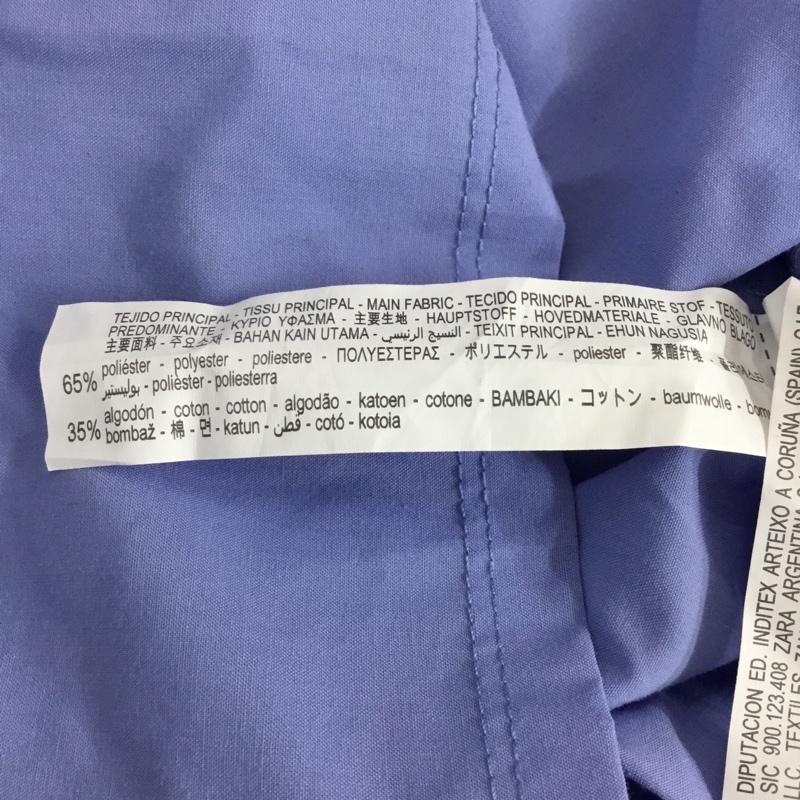 ザラ ZARA ワンピース ロングスカート 半袖ロングワンピース フレアスカート 袖レース S 無地 青 / ブルー / レディース USED 古着 中古 10110032