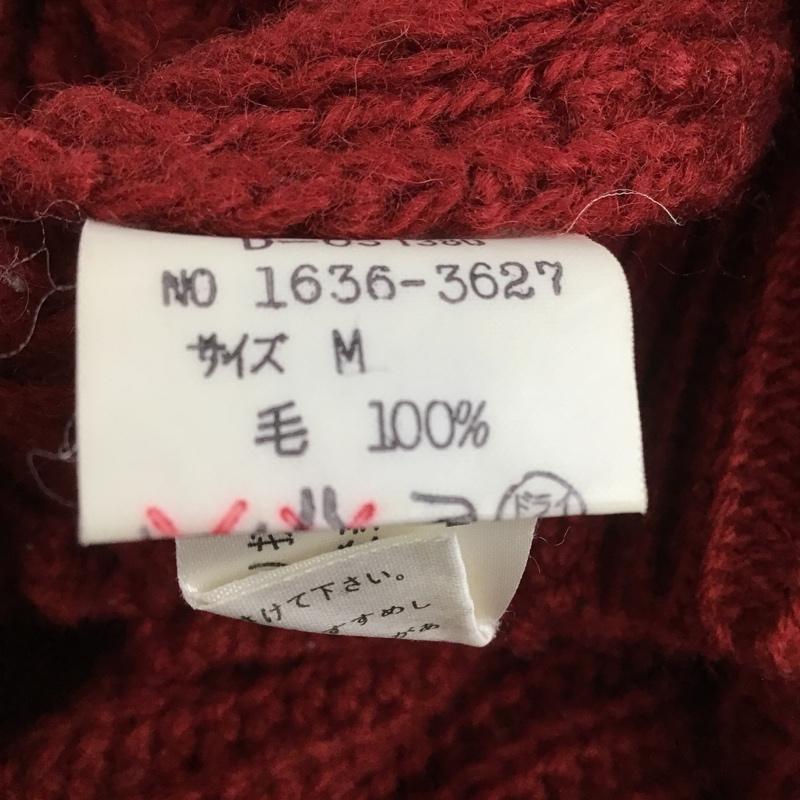 チャップスラルフローレン CHAPSRALPHLAUREN ニット、セーター 長袖 長袖ニット セーター ラグラン クルーネックセーター 90s L 無地 赤 / レッド / X 茶 / ブラウン / メンズ USED 古着 中古 10105585