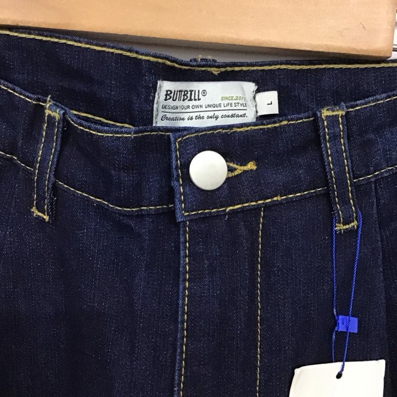 古着 USED パンツ デニム、ジーンズ デニムパンツ ワイドパンツ カジュアルパンツ buttbill L 無地 インディゴ / インディゴ / メンズ USED 古着 中古 10130691