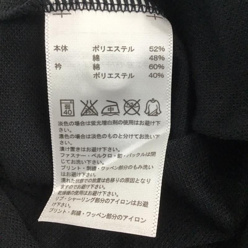アディダス adidas ポロシャツ 半袖 半袖ポロシャツ カラーシャツ 半袖カットソー スポーツウェア M ロゴ、文字 黒 / ブラック / メンズ USED 古着 中古 10134970