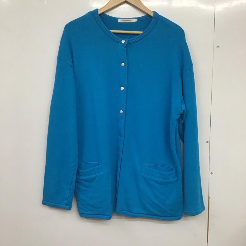 アメリカンホリック AMERICAN HOLIC カーディガン 長袖 HC31L1D01A0 ドットボタン裏毛カーディガン L 無地 青 / ブルー / レディース USED 古着 中古 10132785