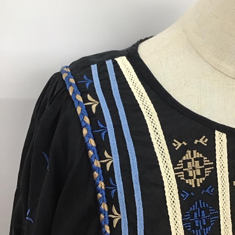 ザラウーマン ZARA WOMAN カットソー 半袖 半袖カットソー シャツカットソー フレア L 刺繍 マルチカラー / マルチカラー / レディース USED 古着 中古 10124070