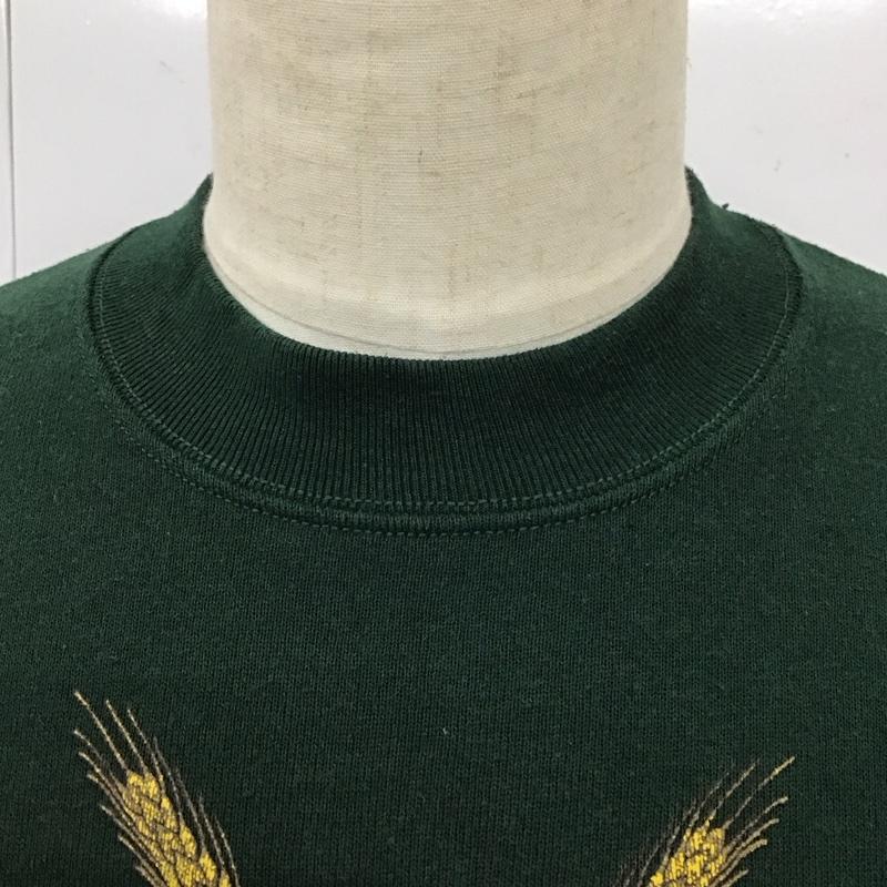 フルーツオブザルーム FRUIT OF THE LOOM トレーナー 長袖 スウェット 裏起毛 M プリント 緑 / グリーン /  メンズ USED 古着 中古 10116817