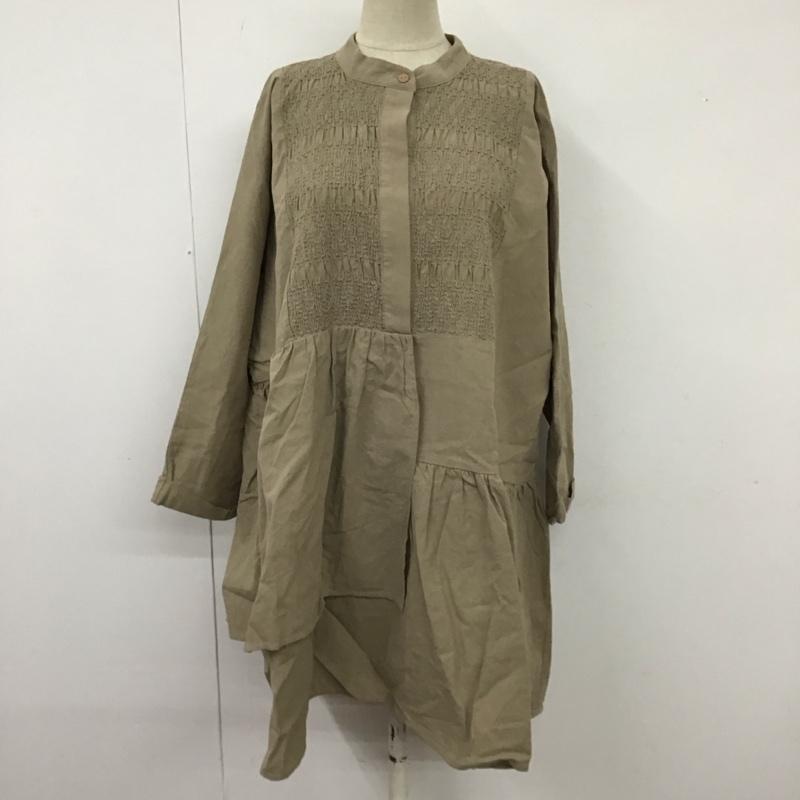 アリシアスタン ALEXIA STAM カットソー 長袖 as21aw-cld024bg-f シャツチュニック 長袖カットソー FREE 無地 ベージュ / ベージュ / レディース USED 古着 中古 10114510