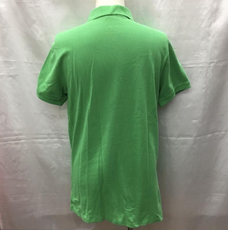 ポロバイラルフローレン Polo by RALPH LAUREN ポロシャツ 半袖 半袖ポロシャツ カラーシャツ 半袖カットソー M ロゴ、文字 緑 / グリーン / メンズ USED 古着 中古 10108541