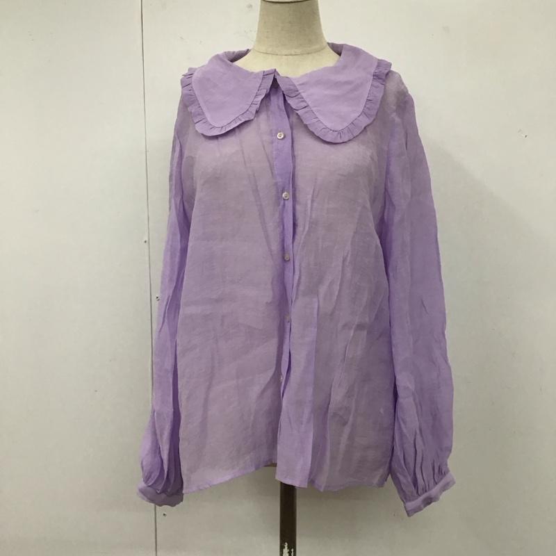 ザラ ZARA シャツ、ブラウス 長袖 S 無地 紫 / パープル / レディース USED 古着 中古 10111604
