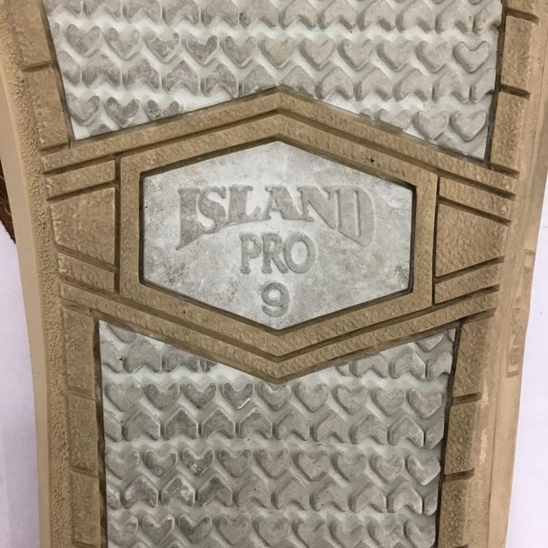 アイランドスリッパ ISLAND SLIPPER サンダル サンダル トングサンダル スエード ロゴ、文字 茶 / ブラウン / メンズ USED 古着 中古 10129095