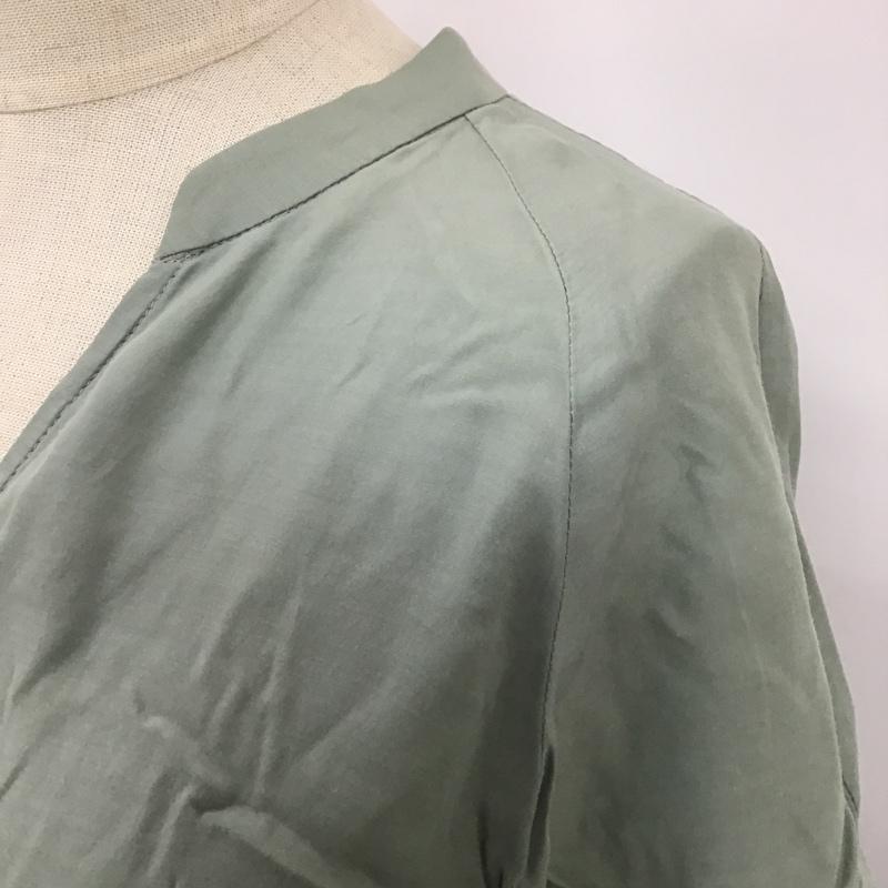 ビューティアンドユースユナイテッドアローズ BEAUTY&YOUTH UNITED ARROWS シャツ、ブラウス 半袖 1621-144-1505 ラッフルスリーブスキッパーブラウス 半袖シャツ 袖フリルシャツ FREE 無地 緑 / グリーン / レディース USED 古着 中古 10105934