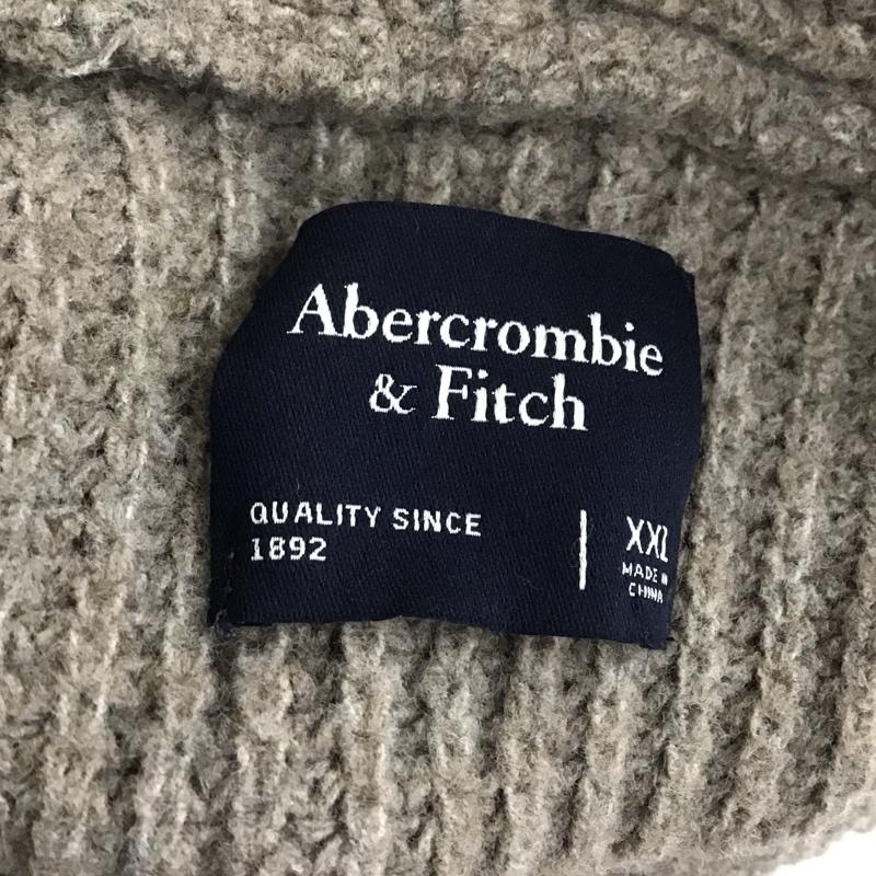 アバクロンビーアンドフィッチ ABERCROMBIE&FITCH カーディガン 長袖 長袖ニットカーディガン リブニットカーディガン 前ボタン XXL 無地 茶 / ブラウン / メンズ USED 古着 中古 10110422