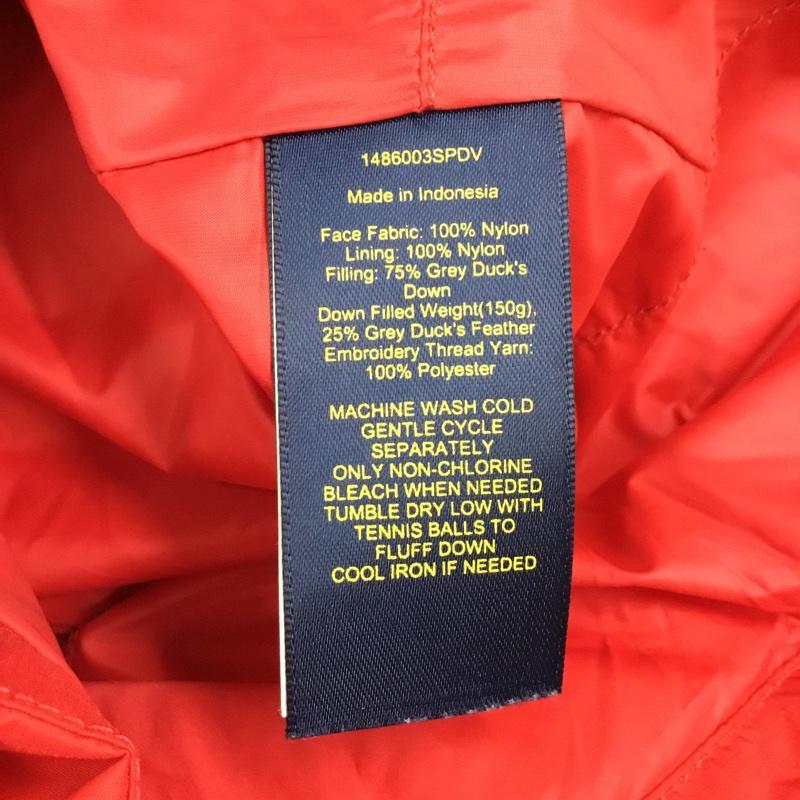ポロラルフローレン POLO RALPH LAUREN ベスト ベスト ジップアップベスト ダウンベスト ノースリーブカットソー S ロゴ、文字 赤 / レッド / メンズ USED 古着 中古 10108422
