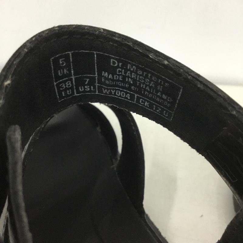 ドクターマーチン Dr.Martens サンダル サンダル WY004 レザー UK5 US:7 ロゴ、文字 黒 / ブラック / レディース USED 古着 中古 10139221