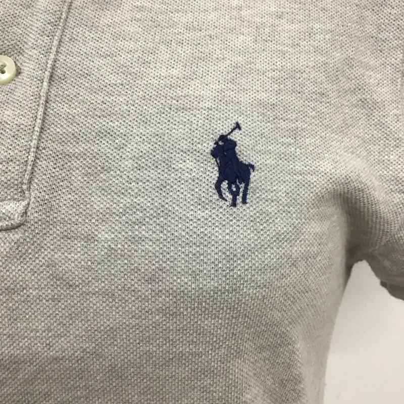 ポロラルフローレン POLO RALPH LAUREN ワンピース ひざ丈スカート ポロシャツワンピース XS ワンポイント 灰 / グレー / レディース USED 古着 中古 10114398
