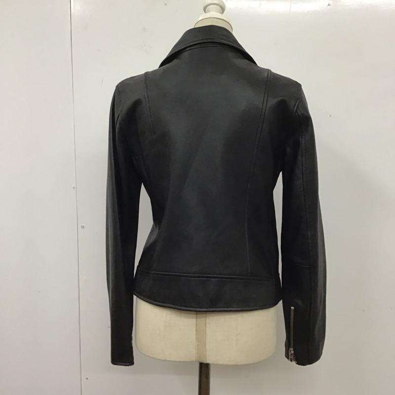 グリーンレーベルリラクシング green label relaxing ジャケット、上着 ライダース 3625-199-1175 KC SHEEPレザー ラムレザー レザージャケット 36 無地 黒 / ブラック / レディース USED 古着 中古 10117387