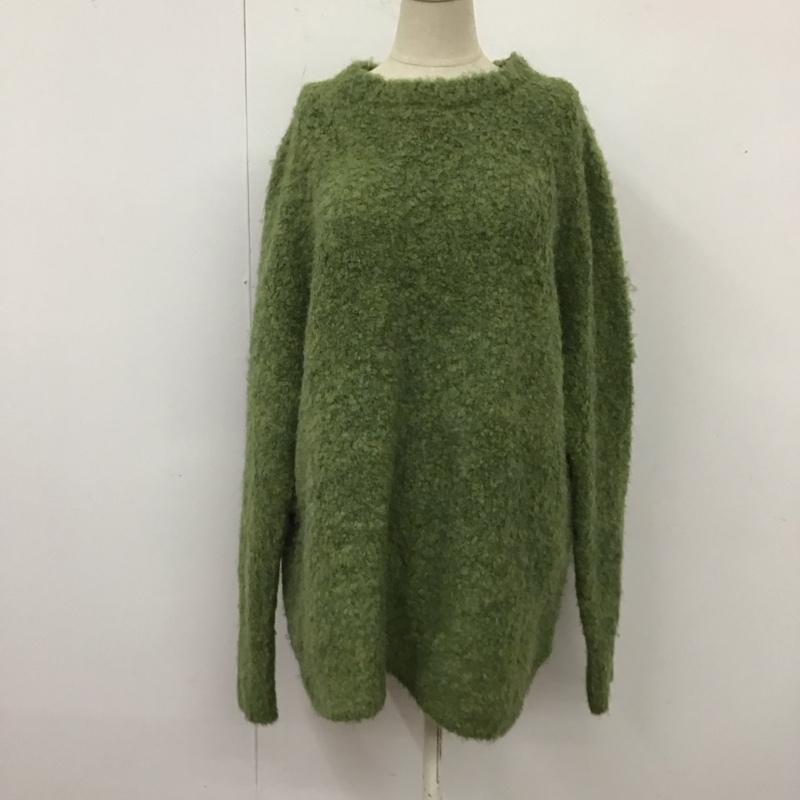 フリークスストア FREAK S STORE ニット、セーター 長袖 長袖ニットカットソー ニット セーター クルーネックニット FREE 無地 緑 / グリーン / レディース USED 古着 中古 10120940