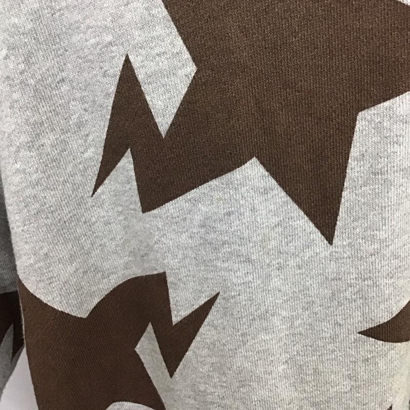 ベイプ BAPE パーカー 長袖 長袖パーカー フード付きパーカー プリントスウェット トレーナー XL ロゴ、文字 灰 / グレー / X 茶 / ブラウン / メンズ USED 古着 中古 10107407