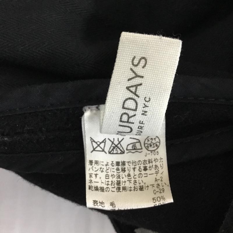 サタデーズサーフニューヨークシティー SATURDAYS SURF NYC パンツ スラックス スラックスパンツ スリムパンツ カジュアルパンツ 31インチ 無地 黒 / ブラック / メンズ USED 古着 中古 10117683