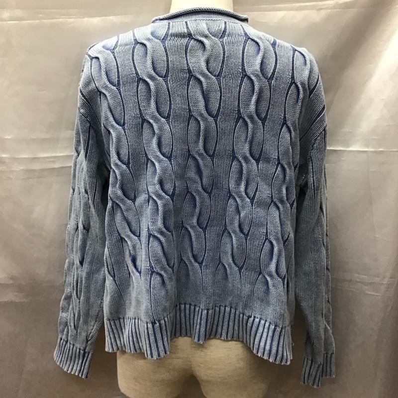 ポロラルフローレン POLO RALPH LAUREN ニット、セーター 長袖 長袖ニットカットソー ニット セーター クルーネックニット XL 青 / ブルー / メンズ USED 古着 中古 10111687