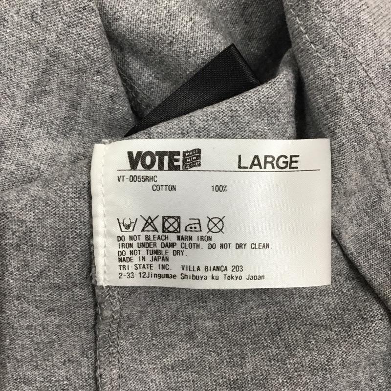 ボートメイクニュークローズ VOTE MAKE NEW CLOTHES Tシャツ 半袖 VT-0055RHC クルーネック L プリント 灰 / グレー / メンズ USED 古着 中古 10122605
