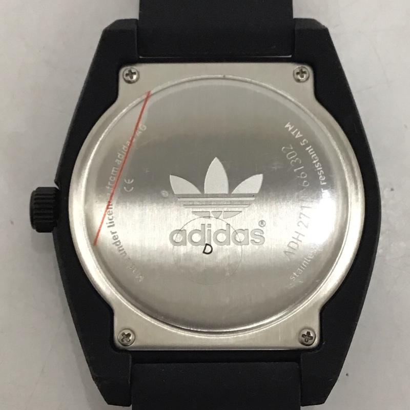 アディダス adidas 腕時計 アナログ(クォーツ式) ADH2710 SANTIAGO ロゴ、文字 黒 / ブラック / メンズ USED 古着 中古 10135270