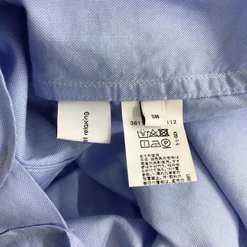 ユナイテッドアローズグリーンレーベルリラクシング UNITED ARROWS green label relaxing シャツ、ブラウス 長袖 3611-146-2112-7105 コットン オックス オーバー シャツ 36 無地 水色 / ライトブルー / レディース USED 古着 中古 10133799
