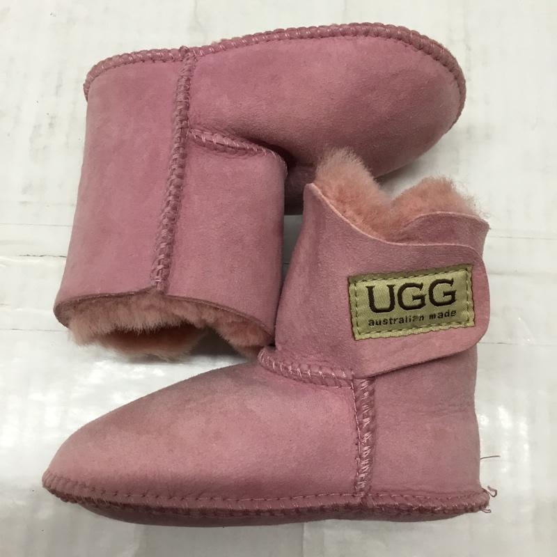 アグ UGG シューズ シューズ ベビーシューズ ロゴ、文字 桃 / ピンク / ガールズ USED 古着 中古 10110058